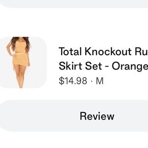 Fashion nova orange set